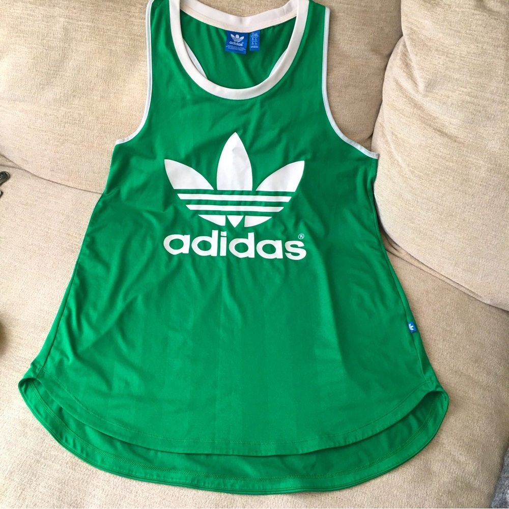 🟧Men’s Green/White Adidas Jersey. Size Medium